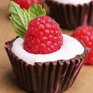 Cestini di Cioccolato ai Lamponi