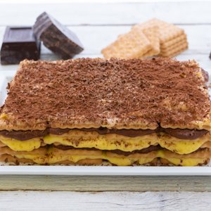 Torta Facile Biscotti e Crema Pasticcera