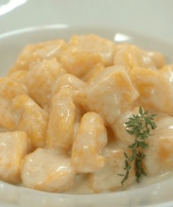 Ricetta La Casa del Gusto, Gnocchi di Zucca con Salsa di Formaggio Piave