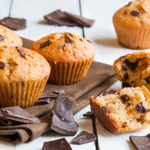 Muffin con Gocce di Cioccolato