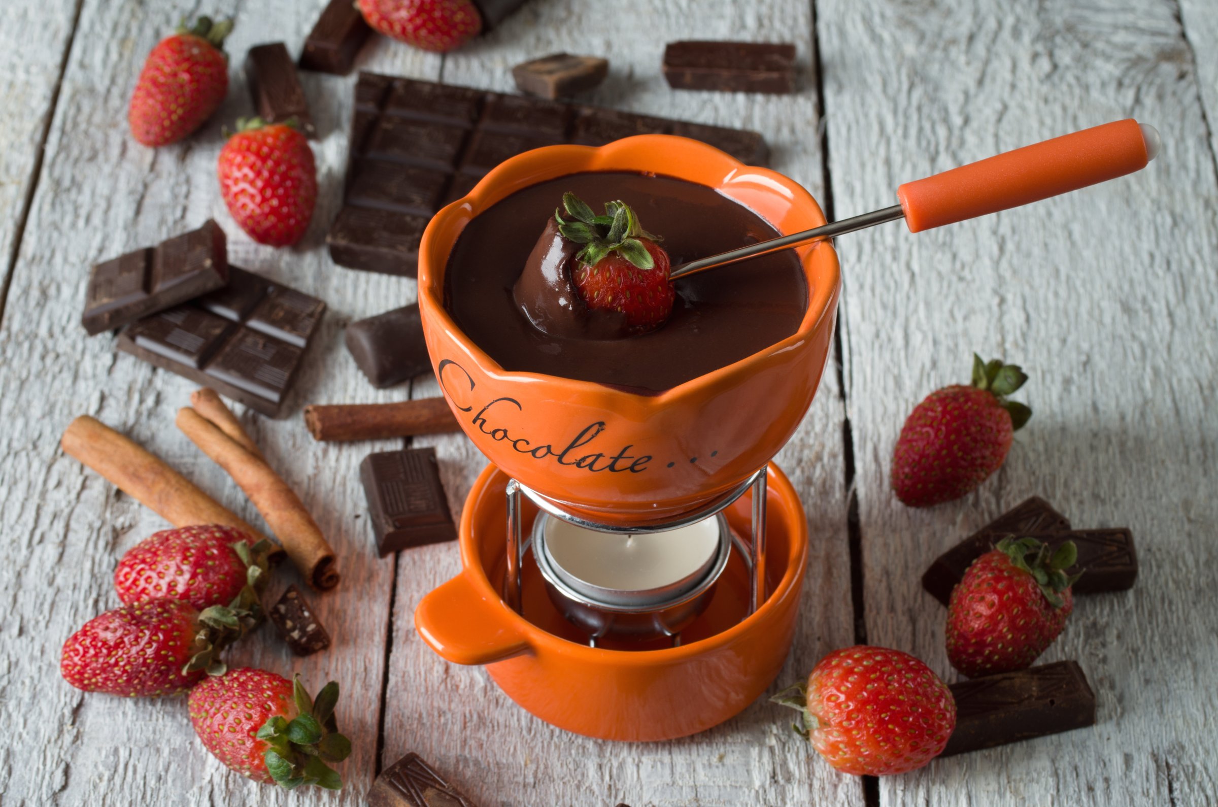 Fonduta Di Cioccolato O Formaggio - Set Ceramica A Cuore Con 4 Forchette, Senza Candela - Foto 5