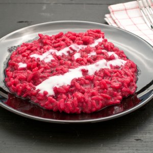 Risotto alla Barbabietola con Fonduta di Taleggio