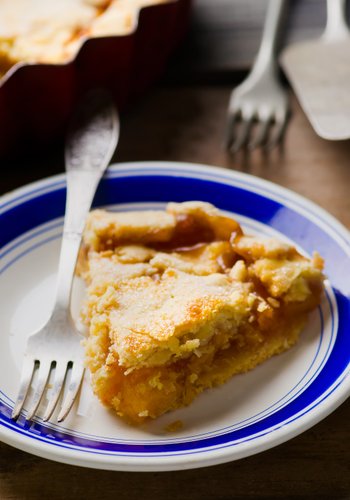 Ricetta Crostata con Pesche Sciroppate e Amaretti