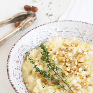 Risotto con Castelmagno e Nocciole