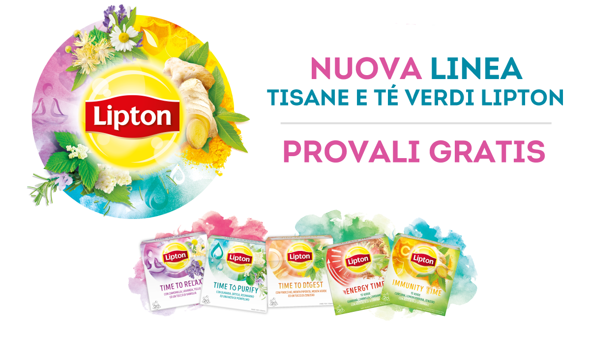 Lipton Provali Gratis: Ecco Come Gustare Gratis le Nuove Tisane e Tè Verdi Lipton