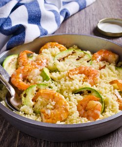 Ricetta Cous Cous di Zucchine e Gamberi