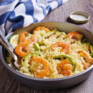 Cous Cous di Zucchine e Gamberi