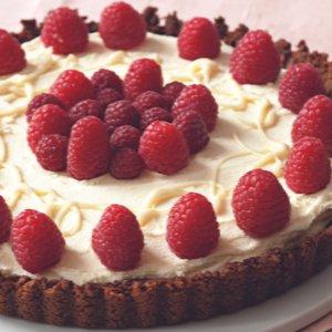 Crostata al Cacao, Cioccolato Bianco e Lamponi