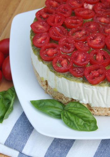 Ricetta Cheesecake Salata Pesto e Pomodorini