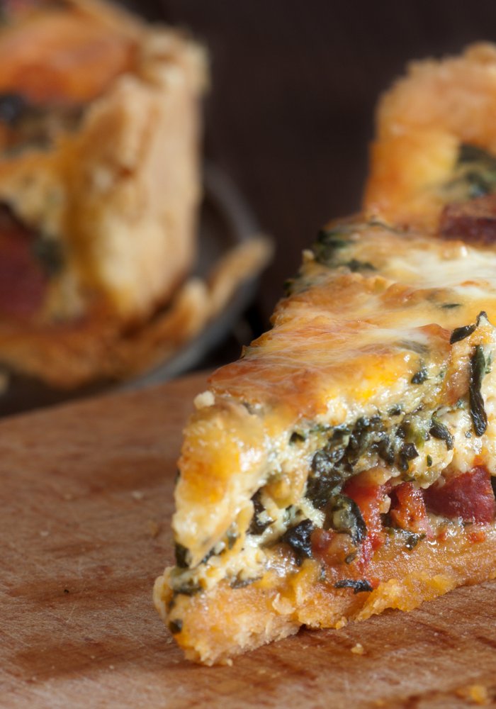 Ricetta Torta Salata Salsiccia e Spinaci