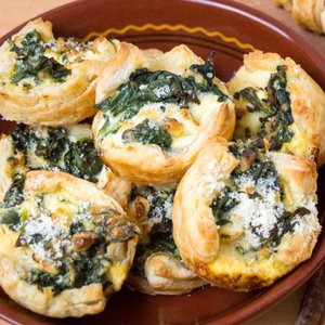 Cestini di Pasta Sfoglia Ricotta e Spinaci