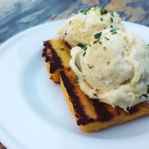 Polenta Grigliata con Baccalà Mantecato