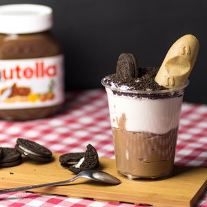 Bicchieri alla Crema di Nutella e Oreo