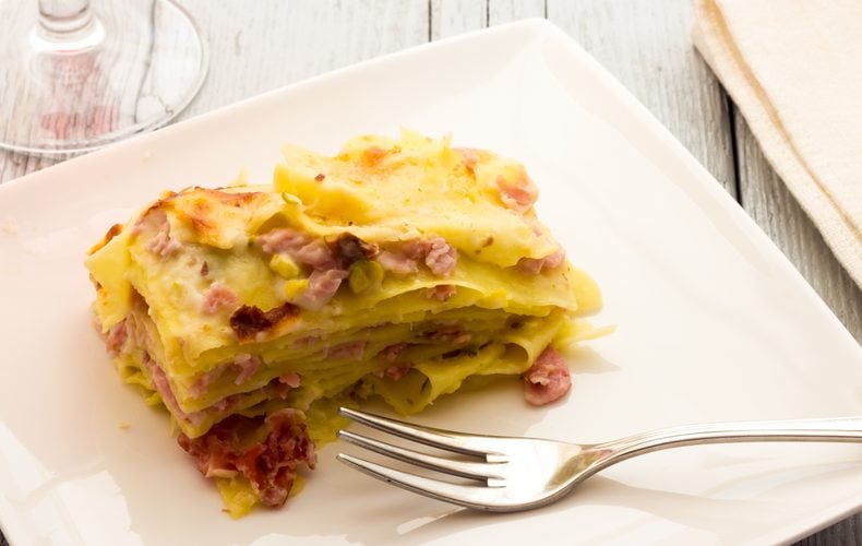 Ricetta Lasagne ai Pistacchi, Prosciutto e Taleggio