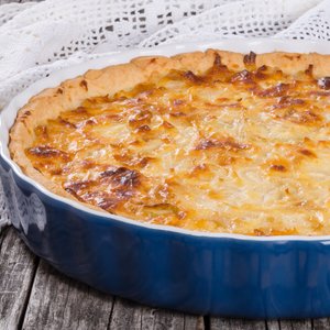 Torta Salata con Porri e Brie