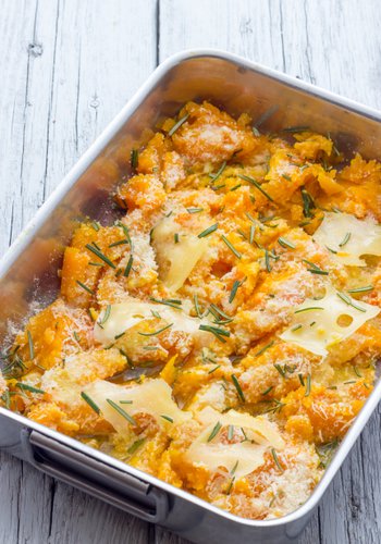 Ricetta Zucca al Forno con Formaggio Filante