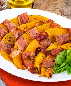 Ricetta Zucca al Forno con Pancetta