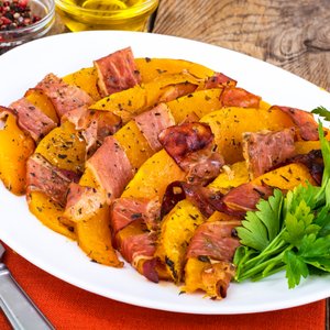 Zucca al Forno con Pancetta