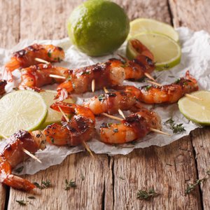 Gamberi al Lime e Bacon