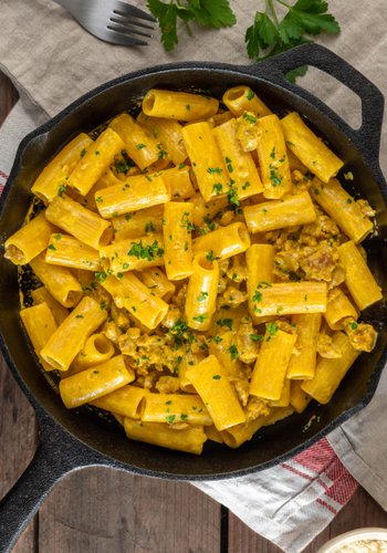 Ricetta Rigatoni Cremosi alla Salsiccia