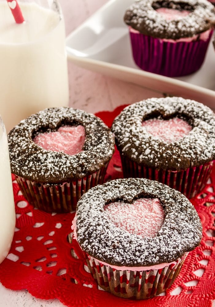 Ricetta Cupcake al Cioccolato con Cuore Rosa