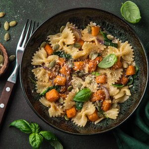 Farfalle alla Zucca e Cipolle Rosse di Tropea