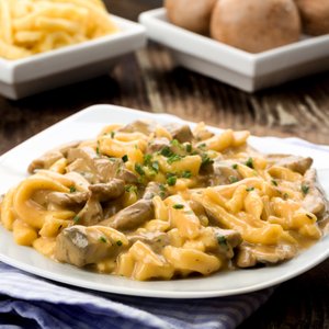 Spatzle ai Funghi e Crema di Asiago