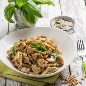 Penne con Pesto e Polpo