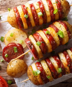 Ricetta Spiedini di Patate e Wurstel