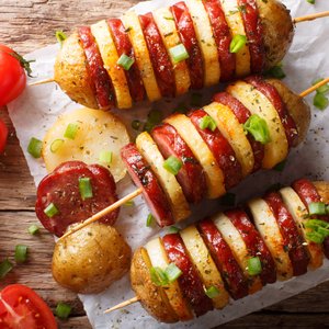 Spiedini di Patate e Wurstel