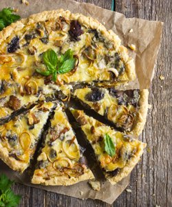Ricetta Torta Salata con Funghi e Porri