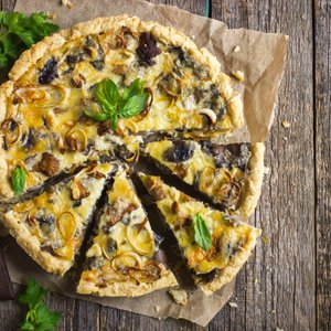 Torta Salata con Funghi e Porri