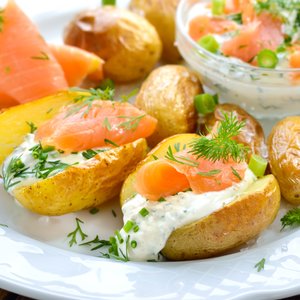 Patate Ripiene al Salmone