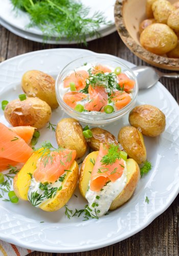 Ricetta Patate Ripiene al Salmone