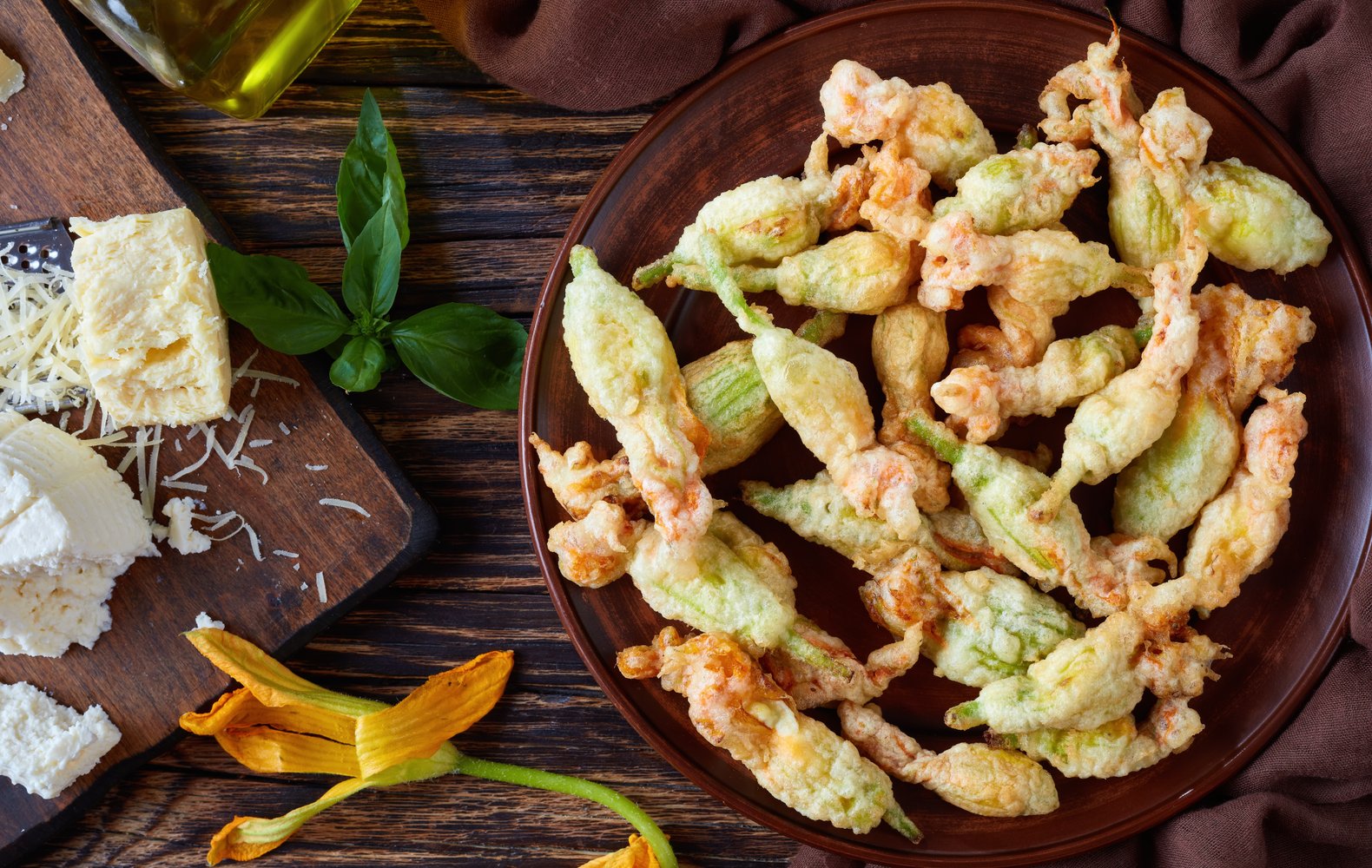 tempura di fiori di zucca