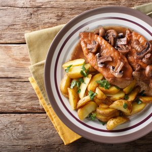 Petti di Pollo al Marsala con i Funghi