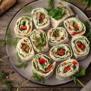 Rotolini di Piadina Vegetariani