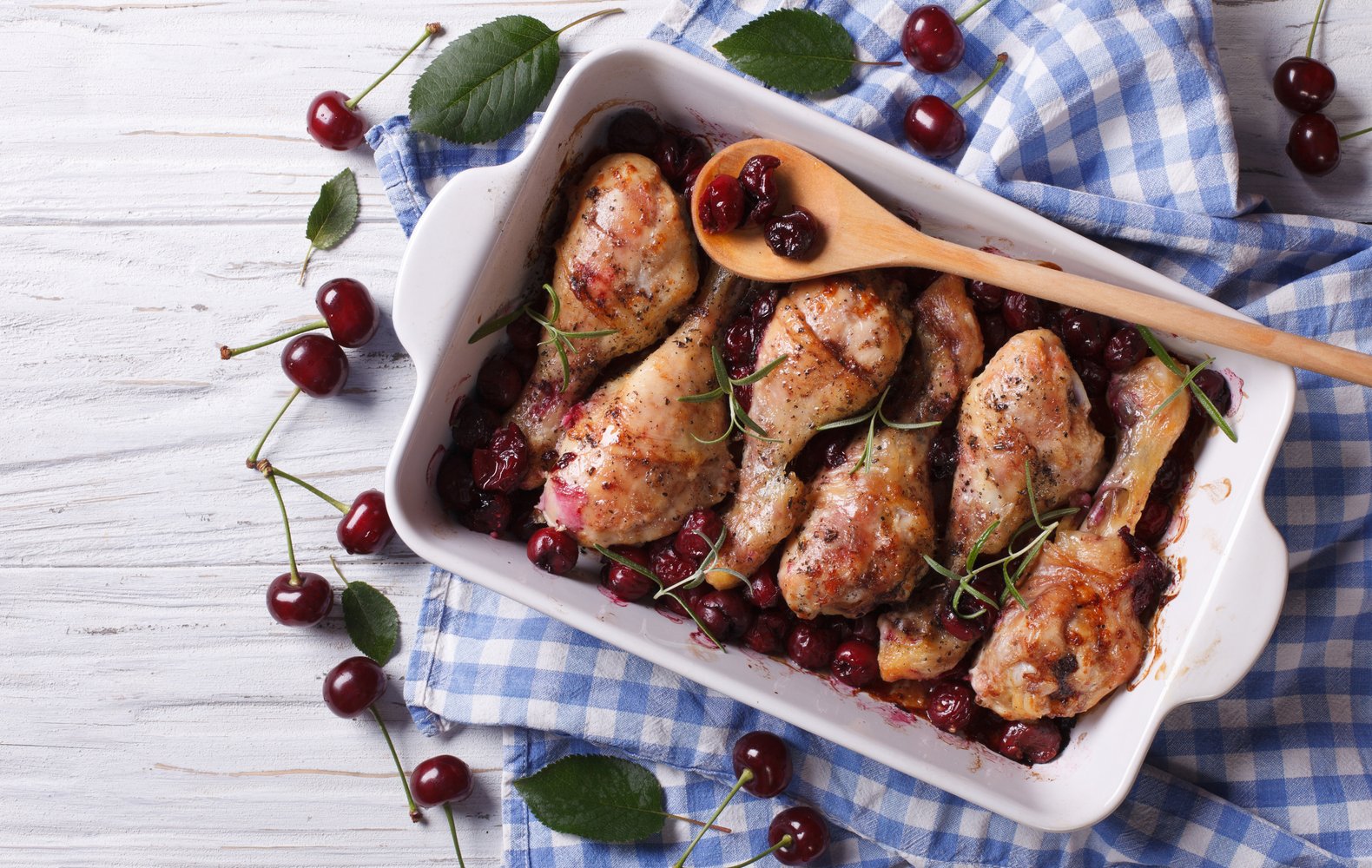 Cosce di Pollo alle Ciliegie