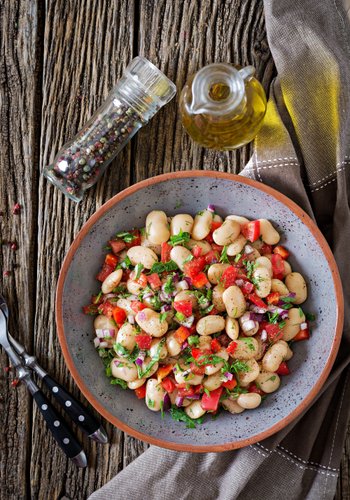Ricetta Insalata di Fagioli, Pomodori e Cipolle