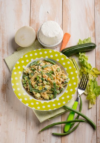Ricetta Linguine con Ricotta e Verdure