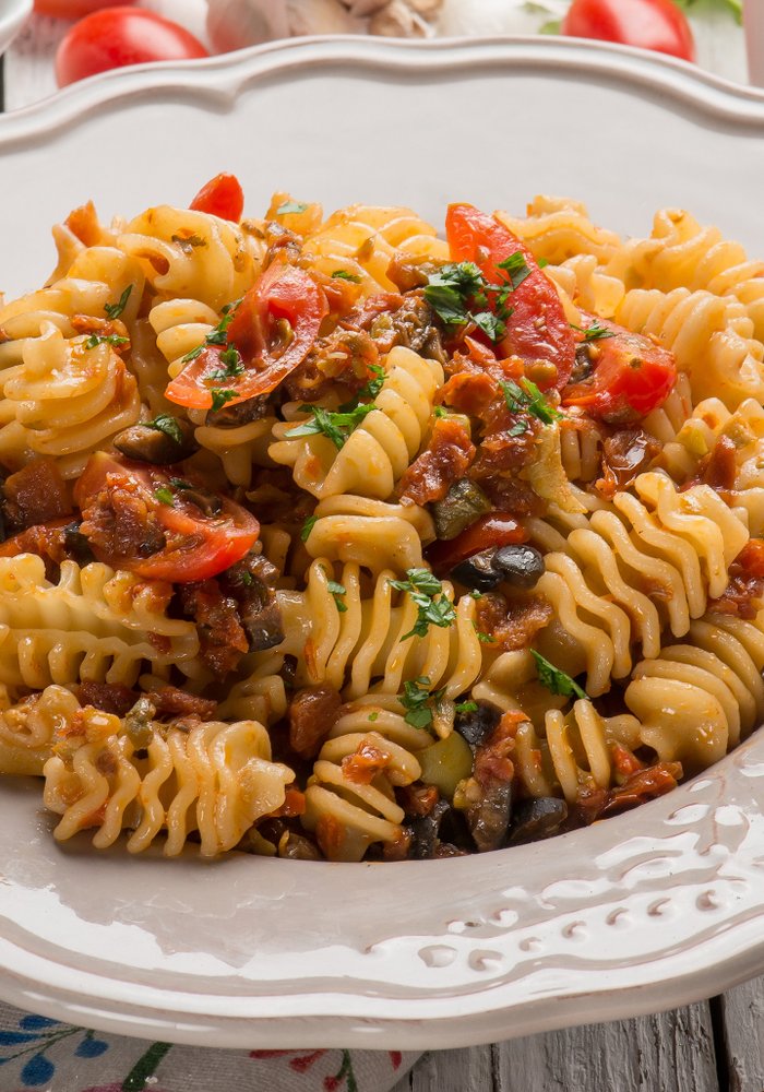 Ricetta Pasta con Pomodorini, Pomodori Secchi e Olive