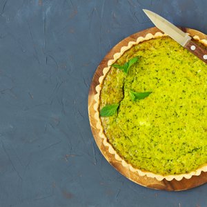 Torta Salata con Piselli e Robiola