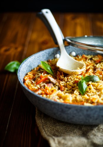 Ricetta Riso Pilaf con Peperoni e Curcuma