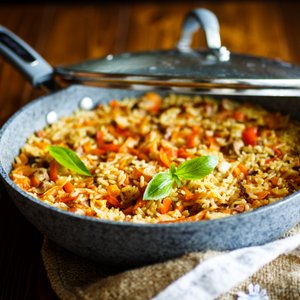 Riso Pilaf con Peperoni e Curcuma