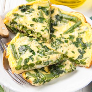 Frittata con Fagiolini e Spinaci