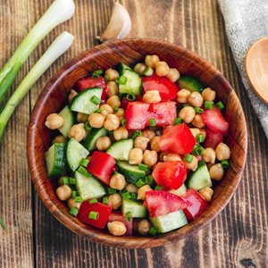 Insalata di Ceci, Pomodori e Cetrioli