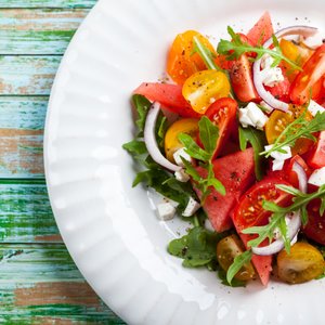 Insalata di Pomodori, Anguria e Feta