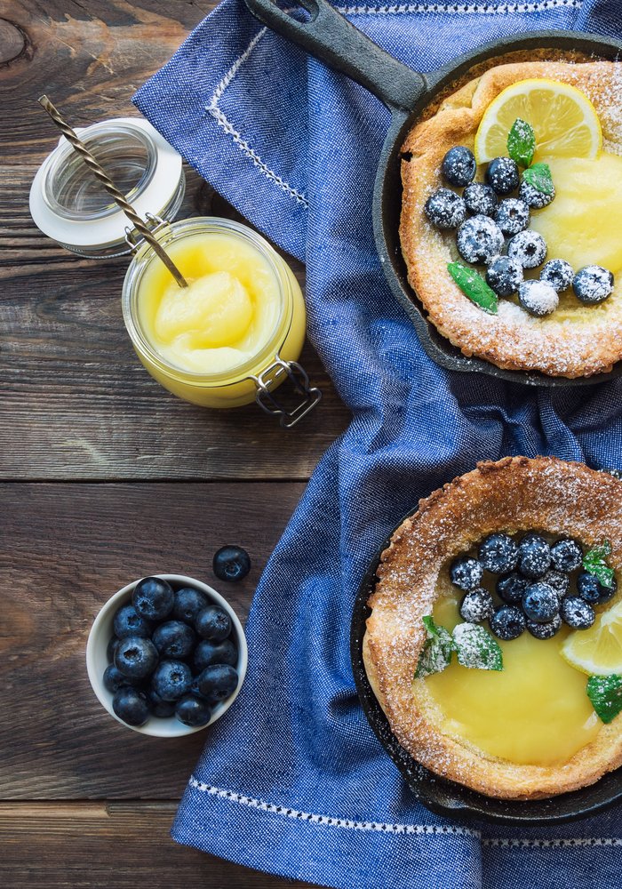 Ricetta Pancake con Lemon Curd e Mirtilli