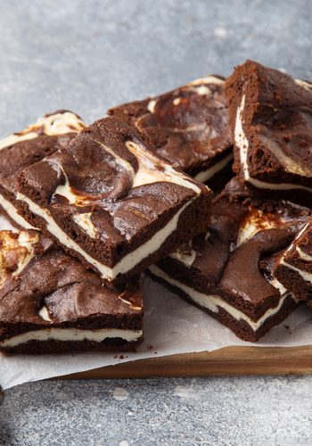 Ricetta Brownies Variegati al Doppio Cioccolato