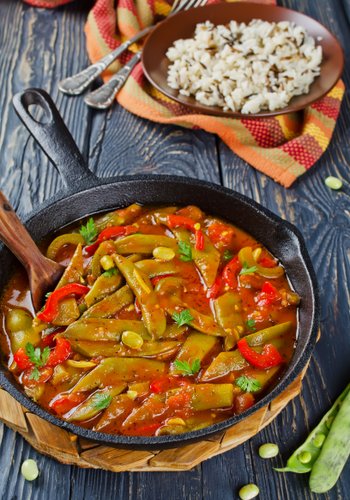 Ricetta Fagioli Piattoni al Pomodoro